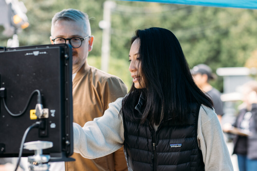 Amy Huynh (Creative By Amy), on set as director of a commercial shoot.