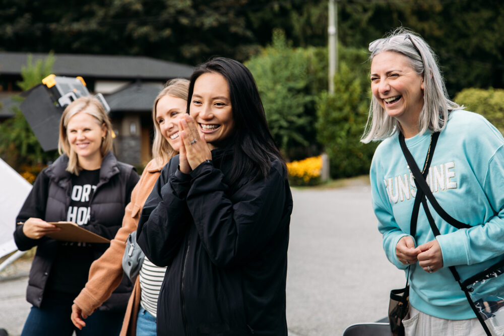 Amy Huynh on set of a commercial shoot.