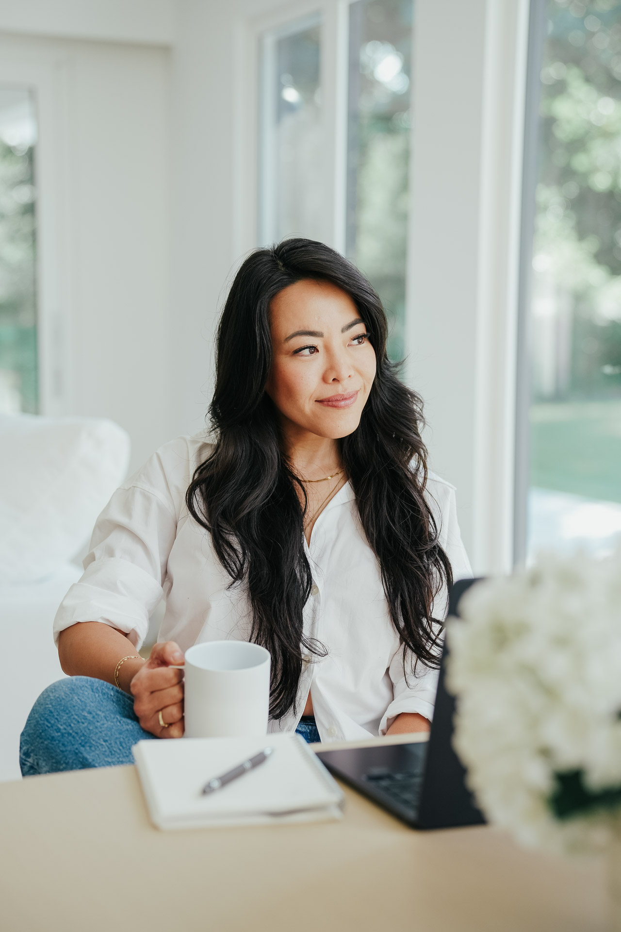 Psychotherapist brand photography session in a bright Vancouver studio.